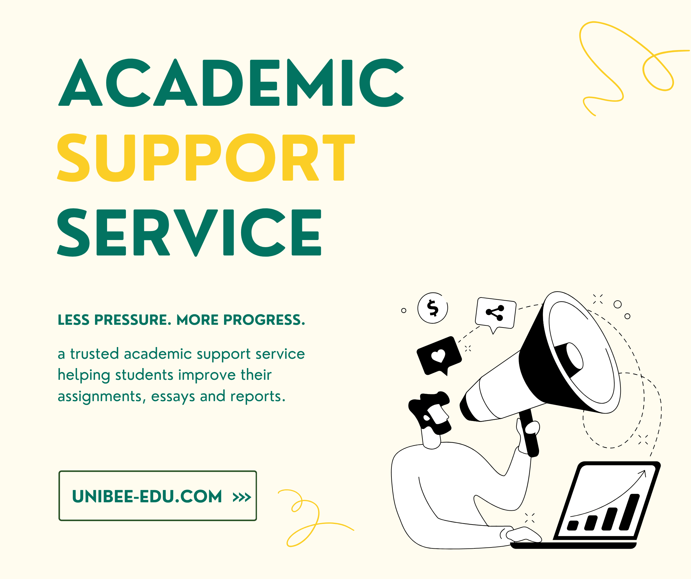 UniBee Academic Support Service — less pressure, more progress